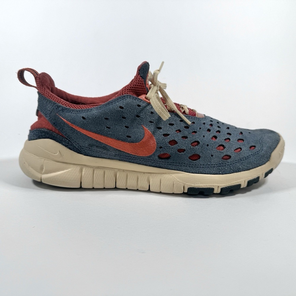 Nike Free Trail 5.0 Mens 11 Blue Red Suede Running Hiking Shoes CW5814-400